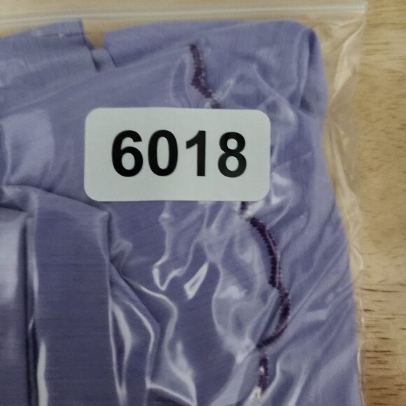 Vintage Lyre Bird Women's Lightweight Short Robe Floral Applique Purple Size M - Picture 11 of 11